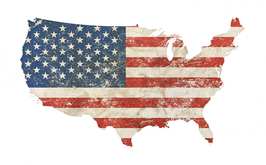 Image: Flag map of United States